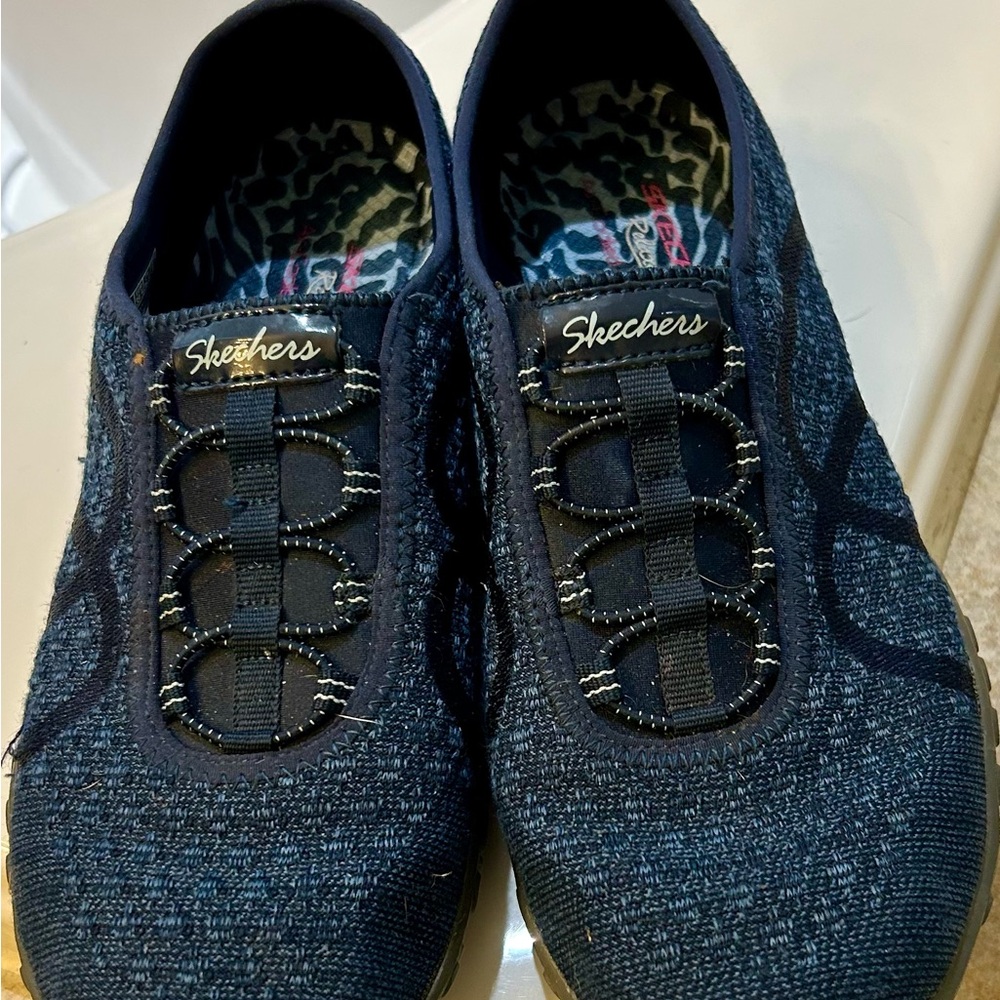 Skechers Blue Knit Sneakers Casual Athletic Style